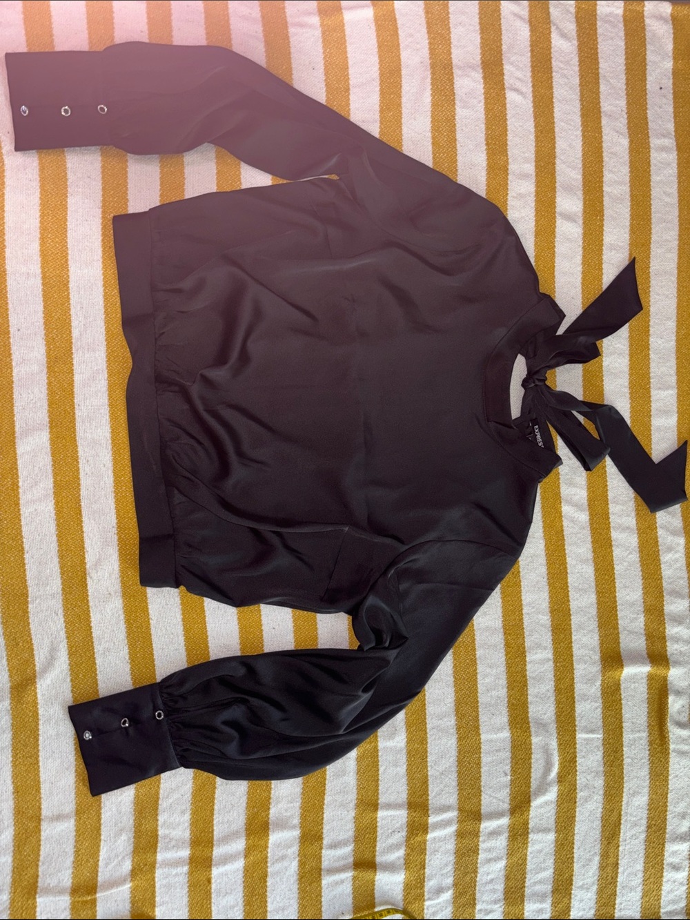 Express Black Satin Blouse